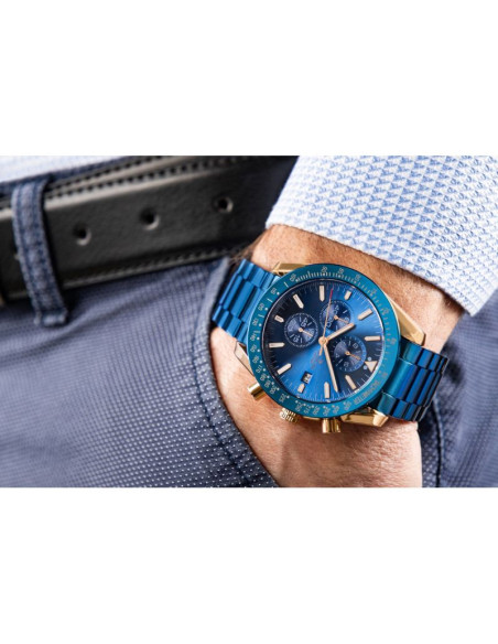 Zegarek męski giewont chronograph sapphire niebiesko miedziany gw8720-b5