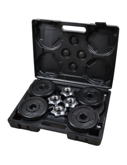 Hantla żeliwna 19 kg ( 2x9.5 kg ) walizka enero fit 2