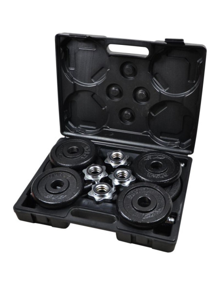 Hantla żeliwna 19 kg ( 2x9.5 kg ) walizka enero fit