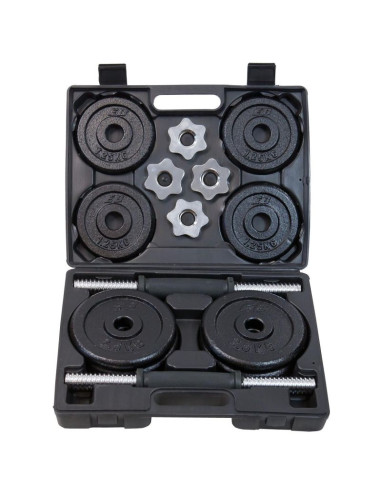 Hantla żeliwna 19 kg ( 2x9.5 kg ) walizka enero fit