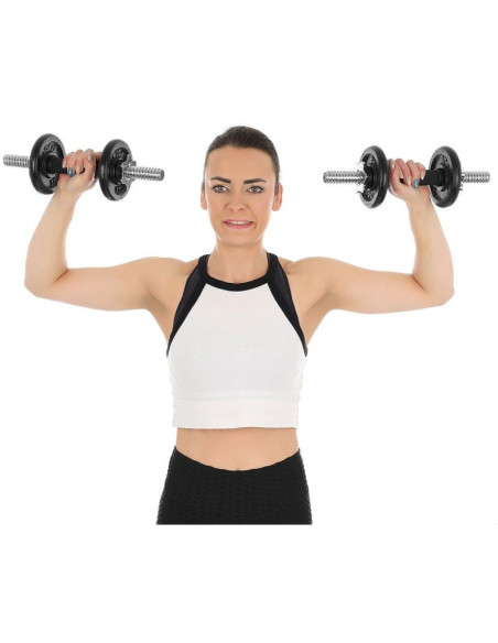 Hantla żeliwna 19 kg ( 2x9.5 kg ) walizka enero fit