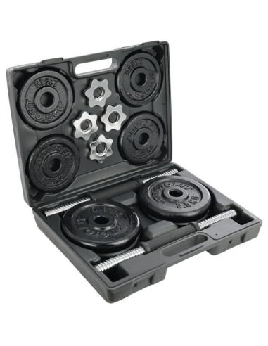 Hantla żeliwna 19 kg ( 2x9.5 kg ) walizka enero fit