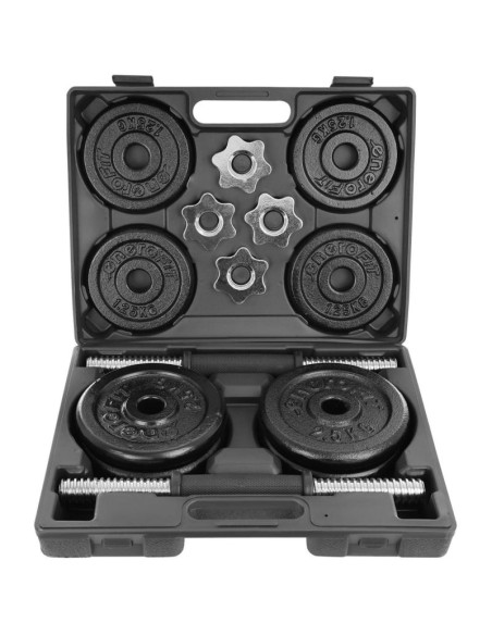 Hantla żeliwna 19 kg ( 2x9.5 kg ) walizka enero fit