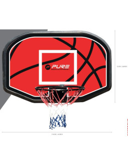 Tablica do koszykówki 110x73x3cm obręcz 45cm pure 2 improve 2