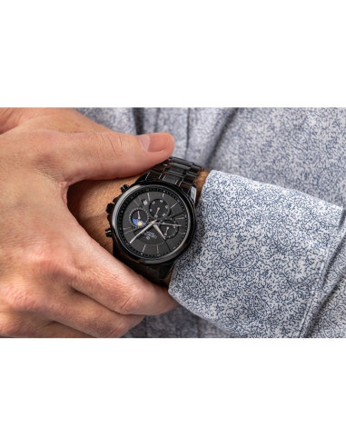 Zegarek męski giewont chronograph sapphire czarny gw9460-b1