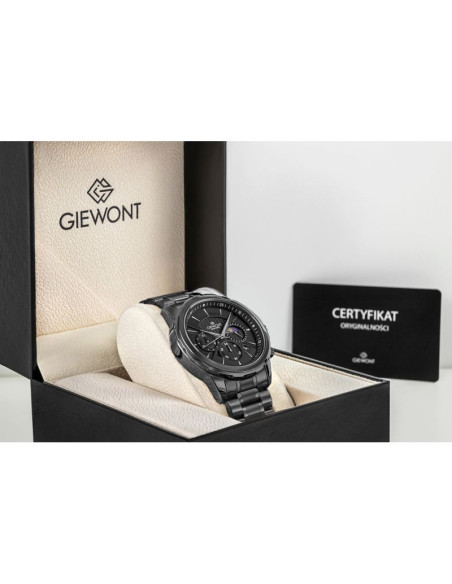 Zegarek męski giewont chronograph sapphire czarny gw9460-b1