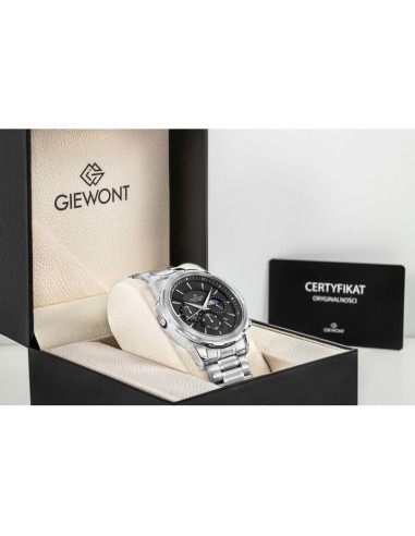 Zegarek męski giewont chronograph sapphire srebrny gw9460-b2