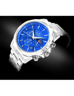 Zegarek męski giewont chronograph sapphire srebrno niebieski gw9460-b3 2