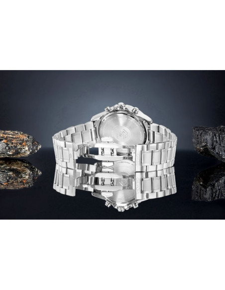 Zegarek męski giewont chronograph sapphire srebrno niebieski gw9460-b3