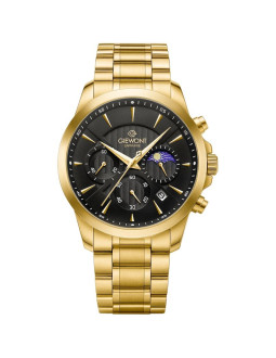 Zegarek męski giewont chronograph sapphire złoto czarny gw9460-b4