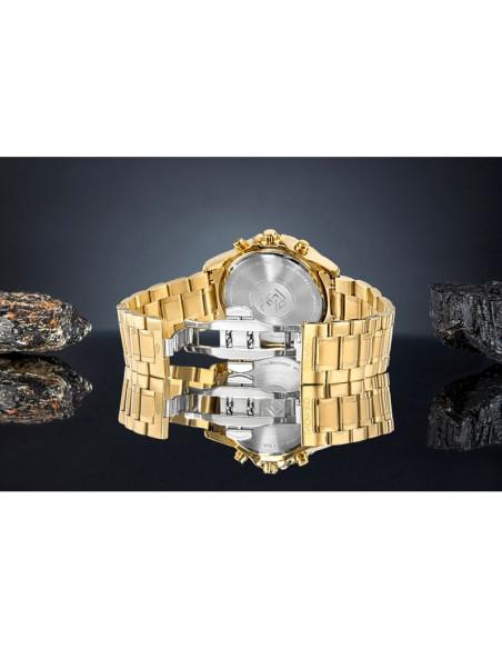 Zegarek męski giewont chronograph sapphire złoto czarny gw9460-b4