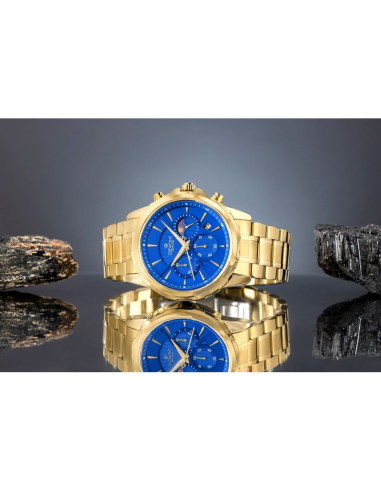 Zegarek męski giewont chronograph sapphire złoto niebieski gw9460-b5