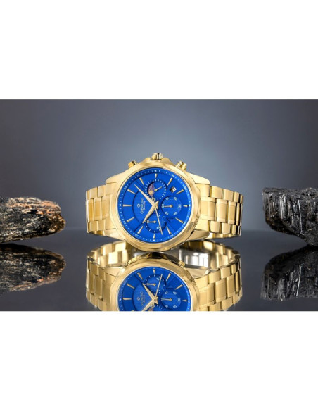 Zegarek męski giewont chronograph sapphire złoto niebieski gw9460-b5