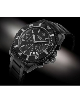 Zegarek męski giewont chronograph sapphire czarno tytanowy gw3970-b1 2