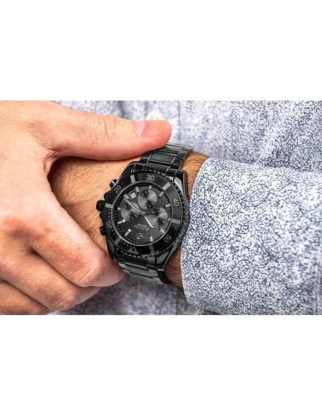 Zegarek męski giewont chronograph sapphire czarno tytanowy gw3970-b1