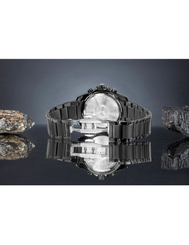 Zegarek męski giewont chronograph sapphire czarno tytanowy gw3970-b1