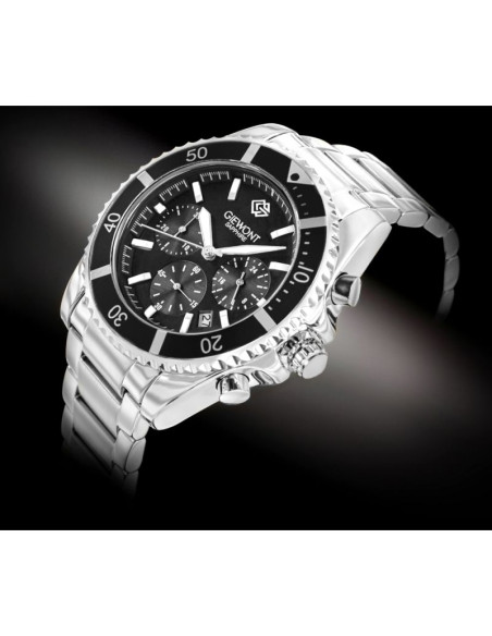 Zegarek męski giewont chronograph sapphire srebrny gw3970-b2