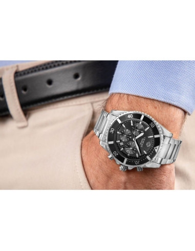 Zegarek męski giewont chronograph sapphire srebrny gw3970-b2