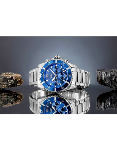 Zegarek męski giewont chronograph sapphire srebrno niebieski gw3970-b3