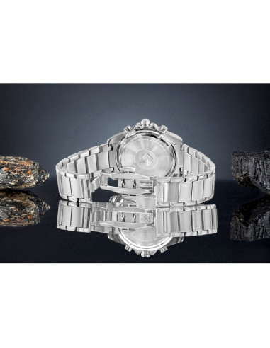 Zegarek męski giewont chronograph sapphire srebrno niebieski gw3970-b3