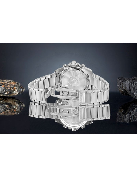 Zegarek męski giewont chronograph sapphire srebrno niebieski gw3970-b3