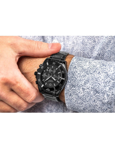 Zegarek męski giewont chronograph sapphire czarny gw3970-b4