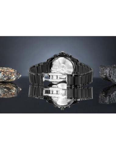 Zegarek męski giewont chronograph sapphire czarny gw3970-b4