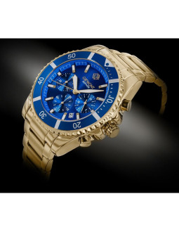 Zegarek męski giewont chronograph sapphire złoto niebieski gw3970-b6 2