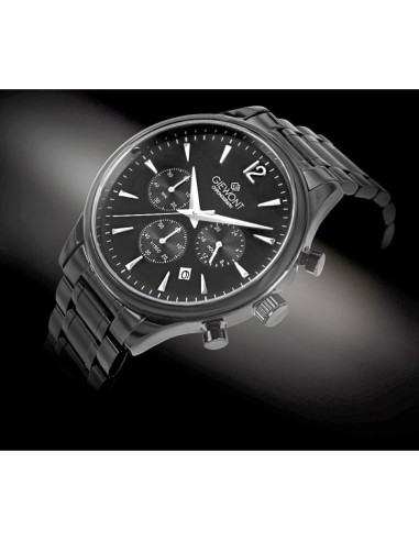 Zegarek męski giewont chronograph sapphire czarny gw6310-b1