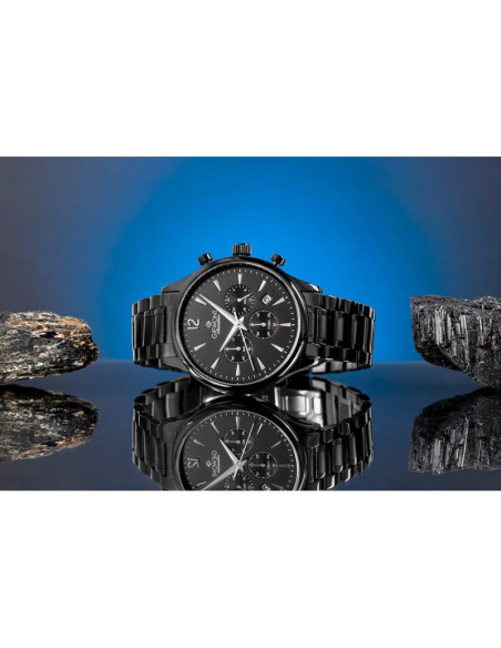 Zegarek męski giewont chronograph sapphire czarny gw6310-b1
