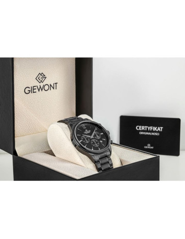 Zegarek męski giewont chronograph sapphire czarny gw6310-b1