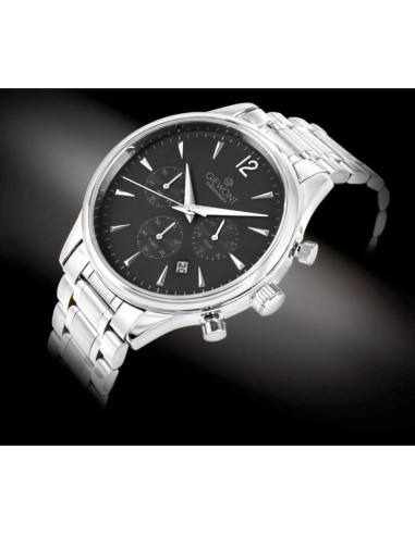 Zegarek męski giewont chronograph sapphire srebrny gw6310-b2