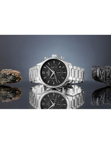 Zegarek męski giewont chronograph sapphire srebrny gw6310-b2