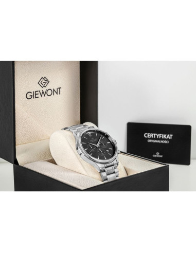 Zegarek męski giewont chronograph sapphire srebrny gw6310-b2