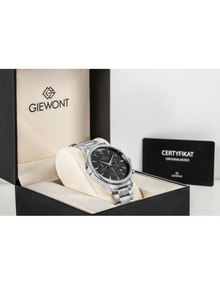 Zegarek męski giewont chronograph sapphire srebrny gw6310-b2