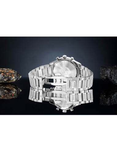 Zegarek męski giewont chronograph sapphire srebrno niebieski gw6310-b3