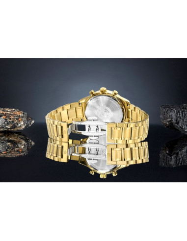 Zegarek męski giewont chronograph sapphire złoto czarny gw6310-b4