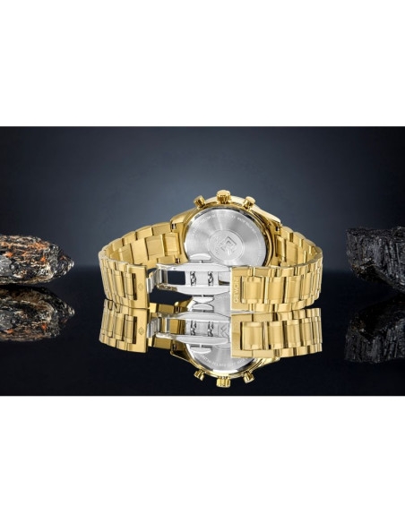 Zegarek męski giewont chronograph sapphire złoto niebieski gw6310-b5