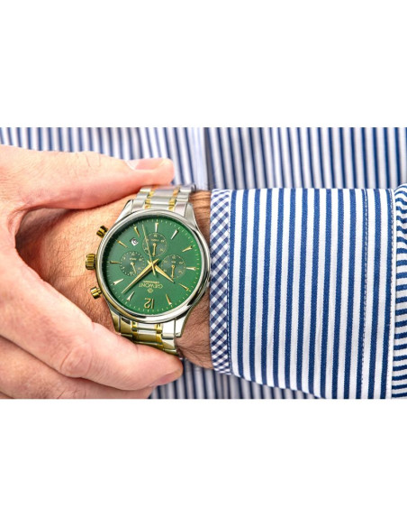 Zegarek męski giewont chronograph sapphire zielony gw6310-b6