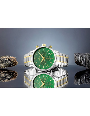 Zegarek męski giewont chronograph sapphire zielony gw6310-b6