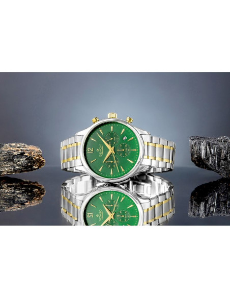 Zegarek męski giewont chronograph sapphire zielony gw6310-b6