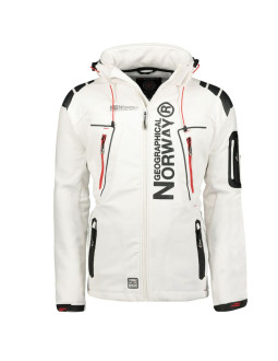Kurtka sportowa męska geographical norway techno men 056 bs3 szybkoschnąca z kapturem biała (wu1060h/gn)