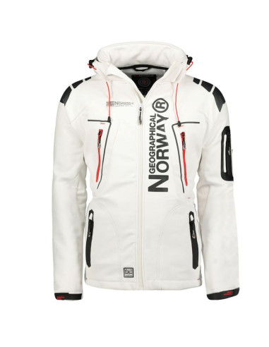 Kurtka sportowa męska geographical norway techno men 056 bs3 szybkoschnąca z kapturem biała (wu1060h/gn)