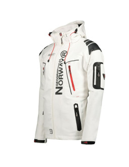 Kurtka sportowa męska geographical norway techno men 056 bs3 szybkoschnąca z kapturem biała (wu1060h/gn) 2