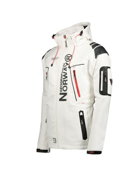 Kurtka sportowa męska geographical norway techno men 056 bs3 szybkoschnąca z kapturem biała (wu1060h/gn)