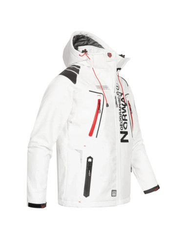 Kurtka sportowa męska geographical norway techno men 056 bs3 szybkoschnąca z kapturem biała (wu1060h/gn)