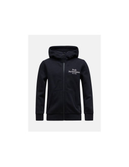 Bluza peak performance jr original zip hood czarny