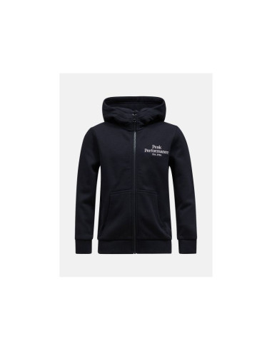 Bluza peak performance jr original zip hood czarny
