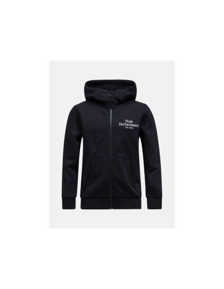 Bluza peak performance jr original zip hood czarny
