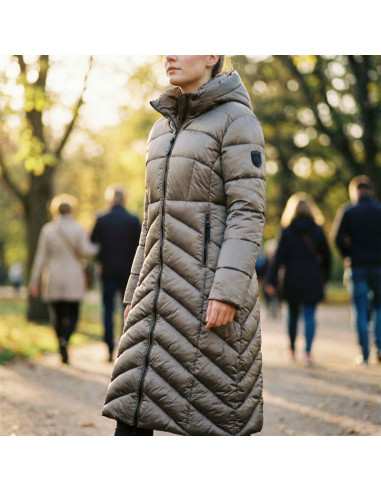 Kurtka damska geographical norway blanche long taupe db lady 0116 taupe (wz5490f/gn-taupe)